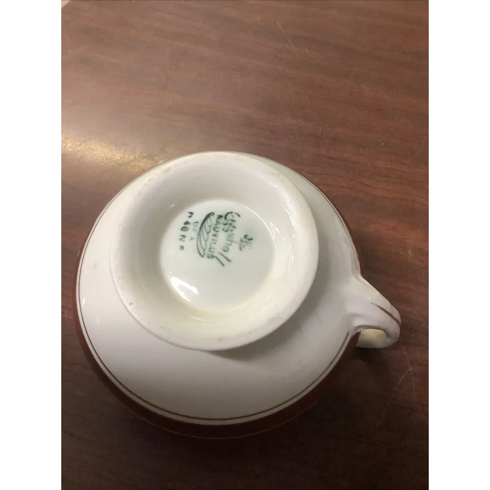 VINTAGE HOMER LAUGHLIN EGGSHELL NAUTILUS C46N5 FLORAL Sugar And Creamer